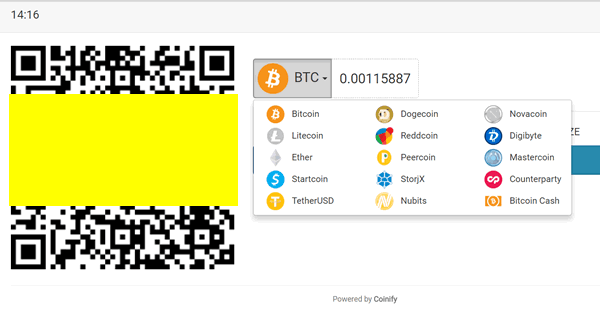 エコペイズの入金に15種類以上の仮想通貨が使える